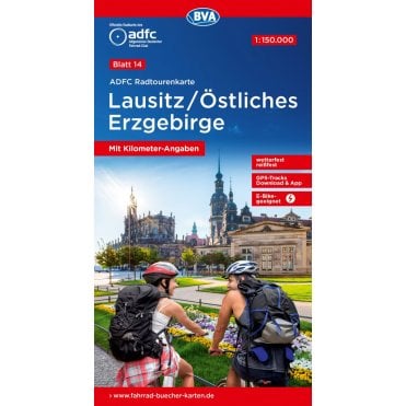 ADFC Cycle Tour Map 14: Lusatia - Eastern Erzgebirge