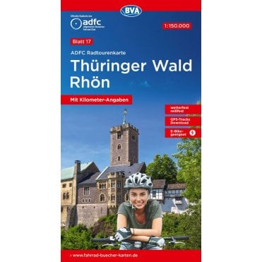 ADFC Cycle Tour Map 17: Thuringian Forest  -  Rhon