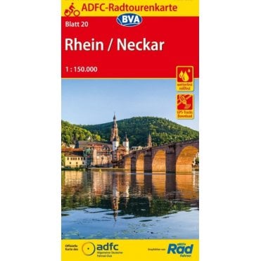 ADFC Cycle Tour Map 20: Rhine - Neckar