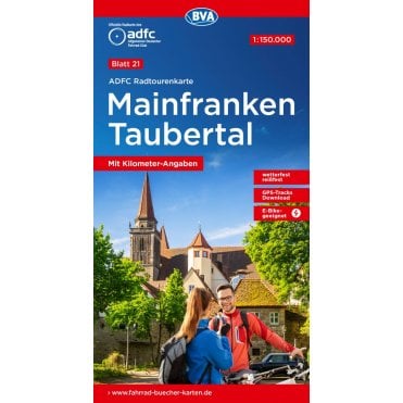 ADFC Cycle Tour Map 21: Main Franconia - Taubertal
