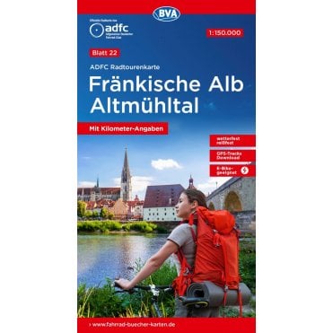ADFC Cycle Tour Map 22: Franconian Alb - Altmuhltal