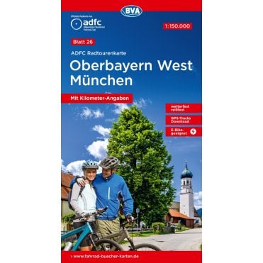 ADFC Cycle Tour Map 26: Upper Bavaria West - Munich