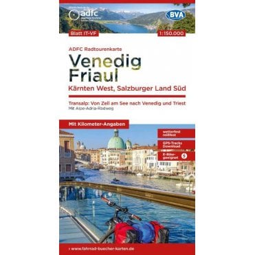 ADFC Cycle Tour Map 29: Venice, Friuli, Carinthia West, Salzburg Land South
