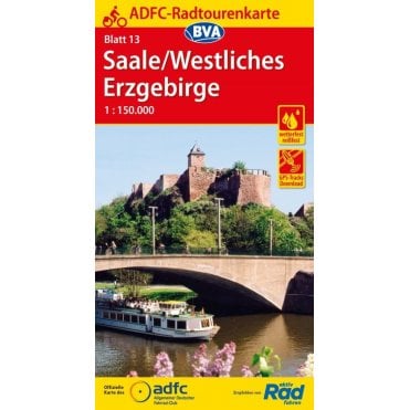 ADFC Cycle Tour Map 13: Hall - Western Erzgebirge