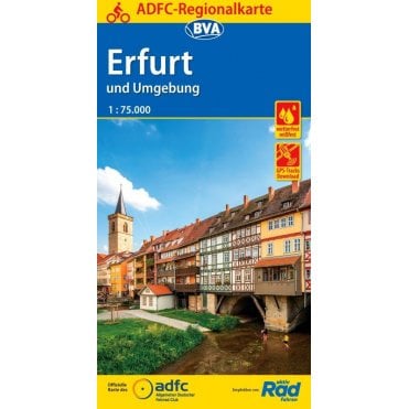 Erfurt und Umgebung Regional Cycling Map