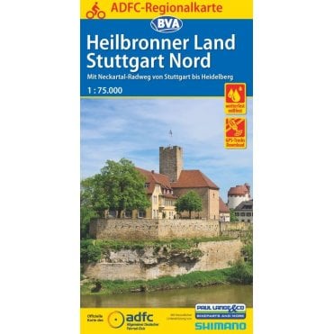 Heilbronner Land/Stuttgart Nord Regional Cycling Map