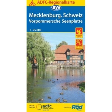 Mecklenburgische Schweiz/Vorpomm. Seenplatte Regional Cycling Map