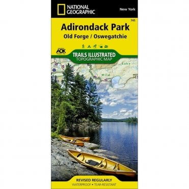 Adirondack Park - Old Forge, Oswegatchie Trail Map - Nat Geo 745