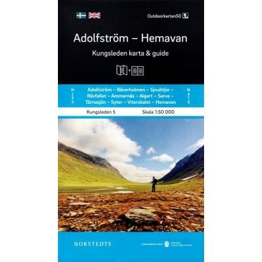 Adolfström - Hemavan. Kungsleden hiking trail map & guide -