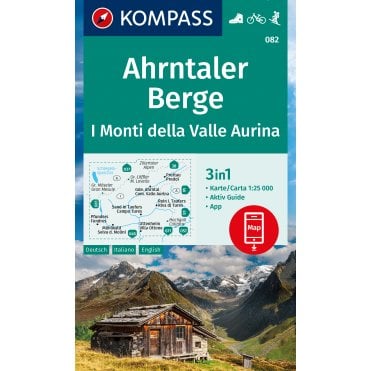 Ahrntaler Berge, The Mountains of the Ahr Valley | Kompass hiking map 082