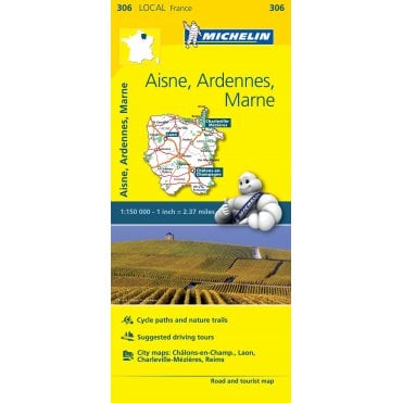 Michelin Local Maps of France 306: Aisne Ardennes Marne