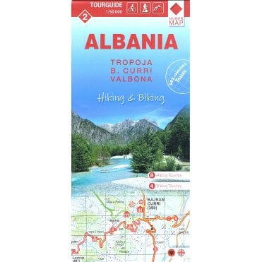 Albania Hiking and Biking Map