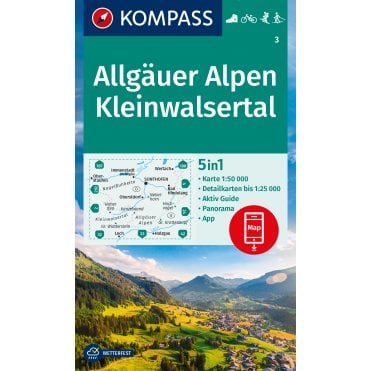 Allgau Alps, Kleinwalsertal | Kompass hiking map 3