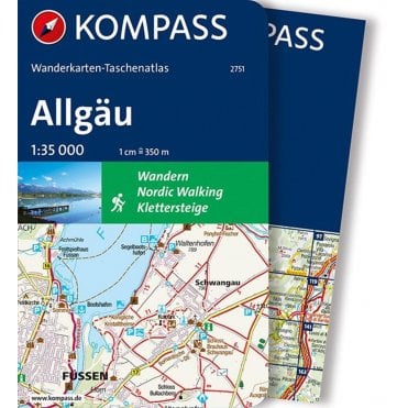 Allgäu | Kompass pocket Nordic Walking / Hiking Atlas 2751