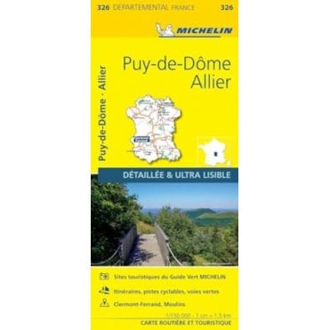 Michelin Local Maps of France 326: Allier Puy-de-Dome
