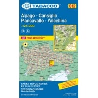 Alpago / Cansiglio / Piancavallo / Valcellina | Tabacco, map 012