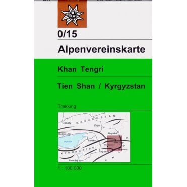 Alpenvereinskarte map 0/15: Khan Tengri, Tien Shan / Kyrgyshstn (Trekking)