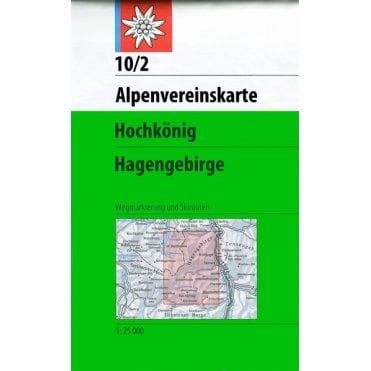 Alpenvereinskarte map 10/2: Hagen Mountains - Hagengebirge (Hiking and Ski)