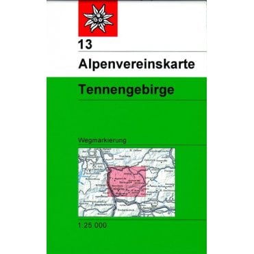 Alpenvereinskarte map 13: Tennengebirge (Hiking)