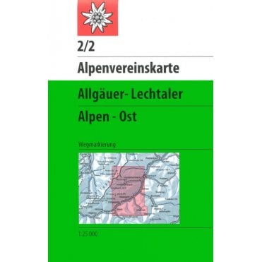 Alpenvereinskarte map 2/2: Allgäu-Lechtal Alps - East / East (Hiking)