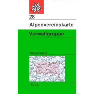 Alpenvereinskarte map 28: Verwall Alps (Hiking)