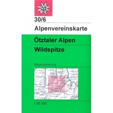 Alpenvereinskarte map 30/6: Oetztal Alps - Wildspitze (Hiking and Ski)
