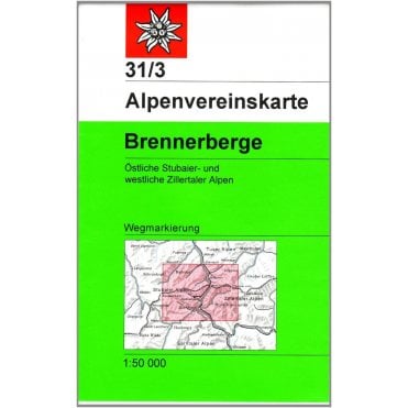 Alpenvereinskarte map 31/3: Brenner Pass (Hiking)