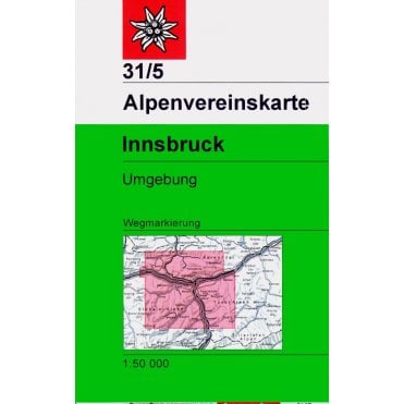 Alpenvereinskarte map 31/5: Innsbruck and surroundings (Hiking)