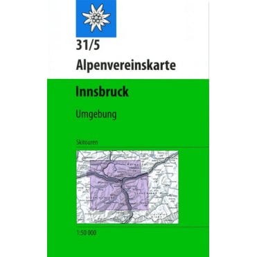 Alpenvereinskarte map 31/5: Innsbruck and surroundings (Ski)