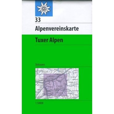 Alpenvereinskarte map 33: Tux Alps (Ski)