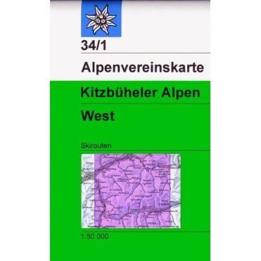 Alpenvereinskarte map 34/1: Kitzbühel Alps - West (Ski)