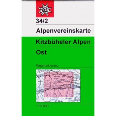 Alpenvereinskarte map 34/2: Kitzbühel Alps - East (Hiking)
