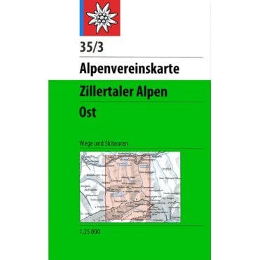 Alpenvereinskarte map 35/3: Zillertal Alps - East / East (Hiking and Ski)