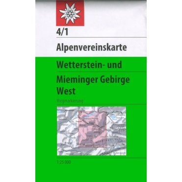 Alpenvereinskarte map 4/1: Wetterstein and - Mieminger Mountains West (Hiking)