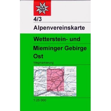 Alpenvereinskarte map 4/3: Wetterstein and - Mieminger East / East (Hiking)