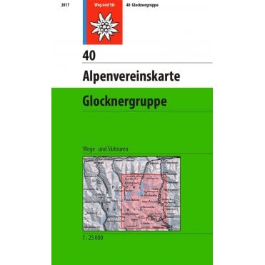 Alpenvereinskarte map 40: Glocknergruppe (Hiking)