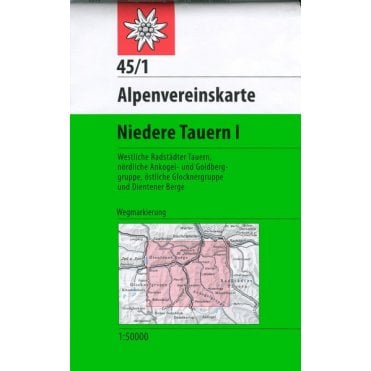 Alpenvereinskarte map 45/1: Niedere Tauern 1 (Hiking)