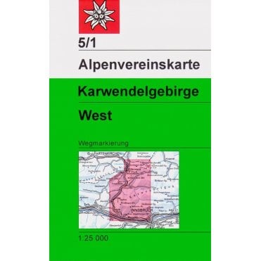 Alpenvereinskarte map 5/1: Karwendelgebirge - West (Hiking)