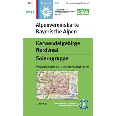 Alpenvereinskarte map BY10: Karwendelgebirge Northwest - Soierngruppe (Hiking, Ski and Snowshoe routes)