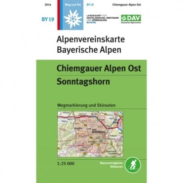 Alpenvereinskarte map BY19: Bavarian Alps East - Sonntagshorn (Hiking and Ski)