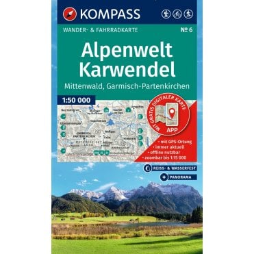 Alpenwelt Karwendel Mittenwald, Garmisch-Partenkirchen | Kompass hiking map 6