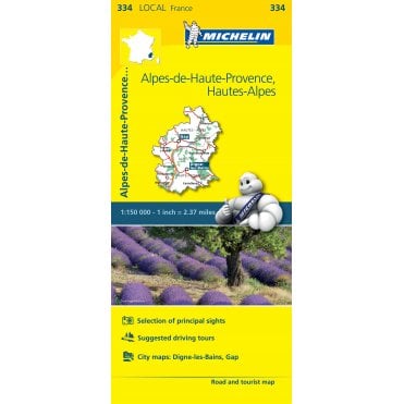 Michelin Local Maps of France 334: Alpes-de-Haute-Provence Haute Alpes