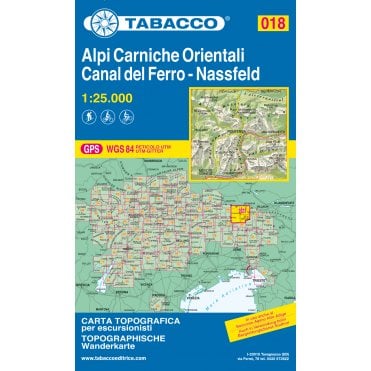 Alpi Carniche Orientali / Canal del Ferro | Tabacco, map 018
