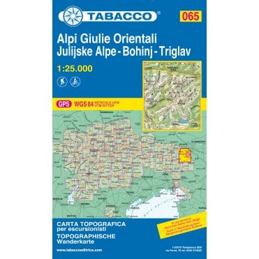 Alpi Giulie Orientali / Bohinj / Triglav | Tabacco, map 065