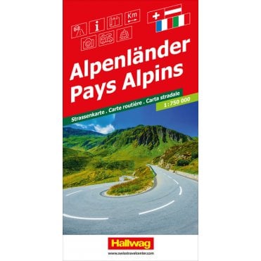 Alpine countries Road Map 1:750k