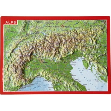 Alps Relief Postcard