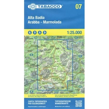 Alta Badia Arabba / Marmolada | Tabacco, map 07