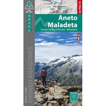 Aneto - Maladeta (Vall de Benasque). Hiking map & guide