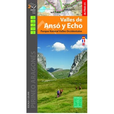 Anso y Echo Valles Parc Naturel Valles Occidentales 2 Hiking map set