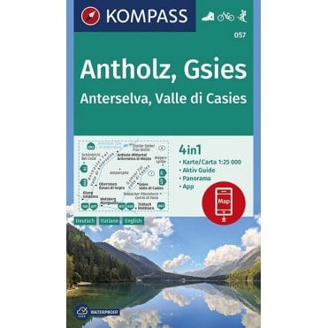 Antholz, Gsies, Anterselva, Valle di Casies | Kompass hiking map 057